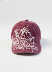 Red OUTS THORN SCRIPT WASHED CAP