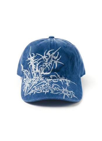 Blue OUTS THORN SCRIPT WASHED CAP